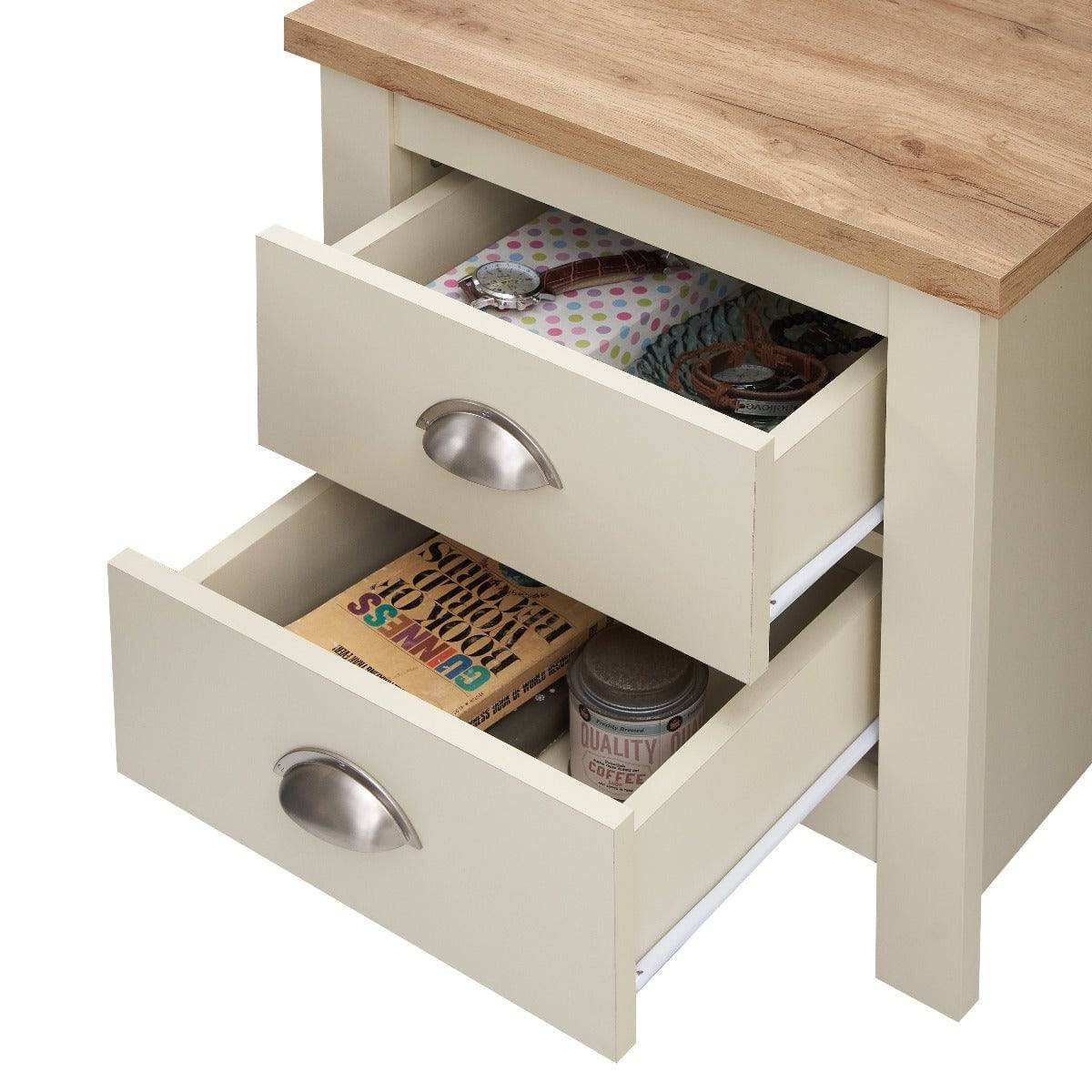 Lisbon 3 Piece Set: 2 door wardrobe 4 drawer chest 2 drawer bedside - Price Crash Furniture