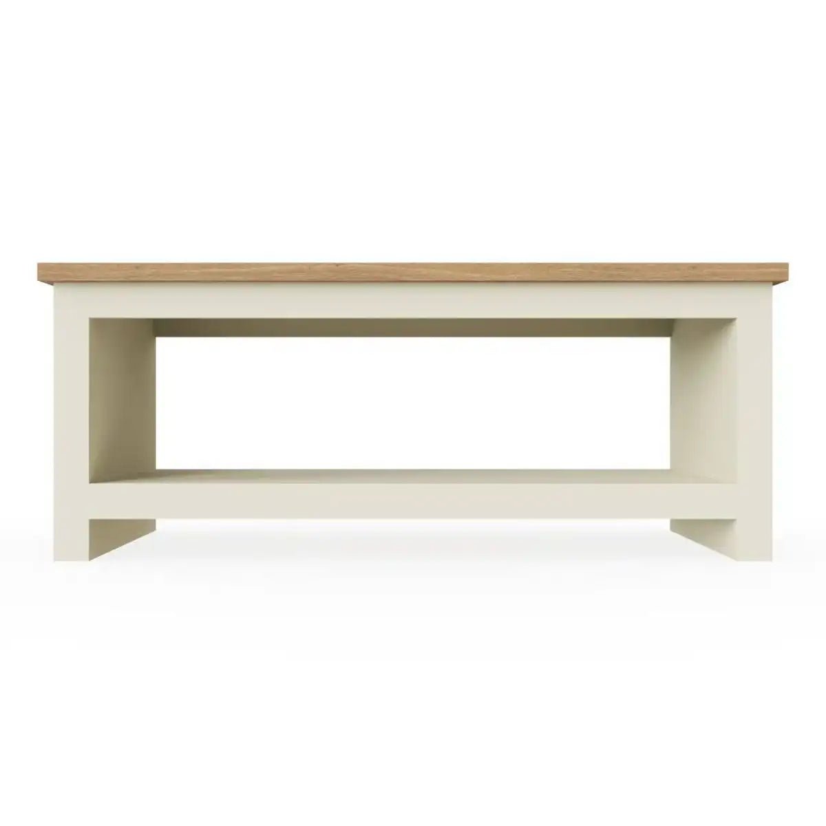 Lisbon coffee table in cream &amp; oak by TAD - Price Crash Furniture