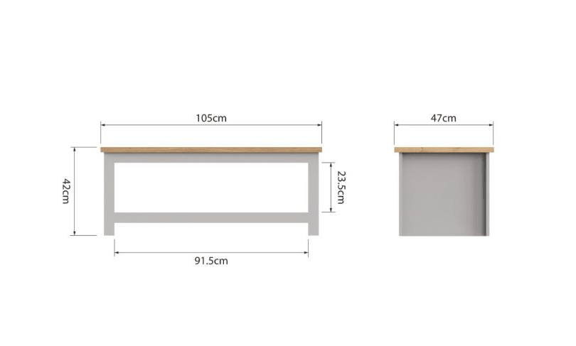 Lisbon Coffee Table in Grey and Oak - Price Crash Furniture