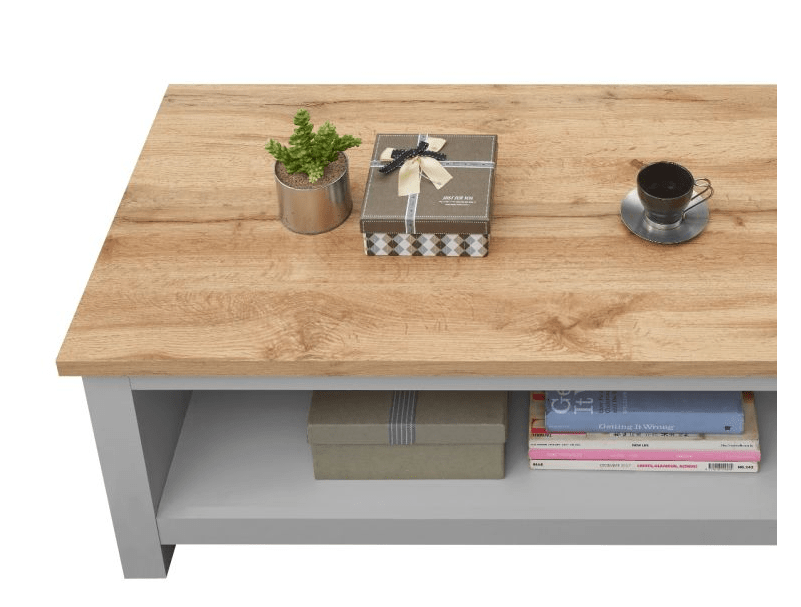 Lisbon Coffee Table in Grey and Oak - Price Crash Furniture