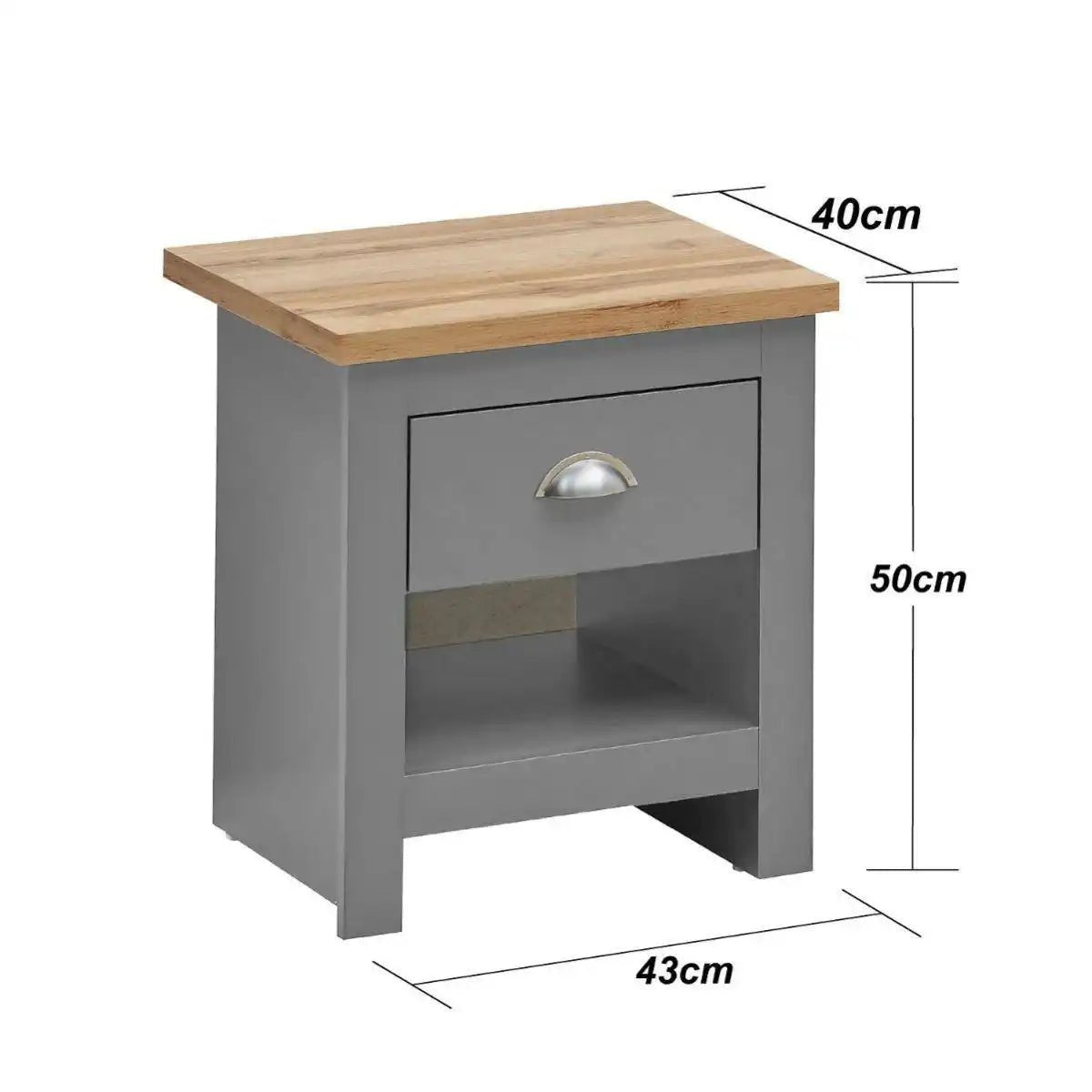 Lisbon Grey Set: 3 door wardrobe 7 drawer chest 1 drawer bedside - Price Crash Furniture