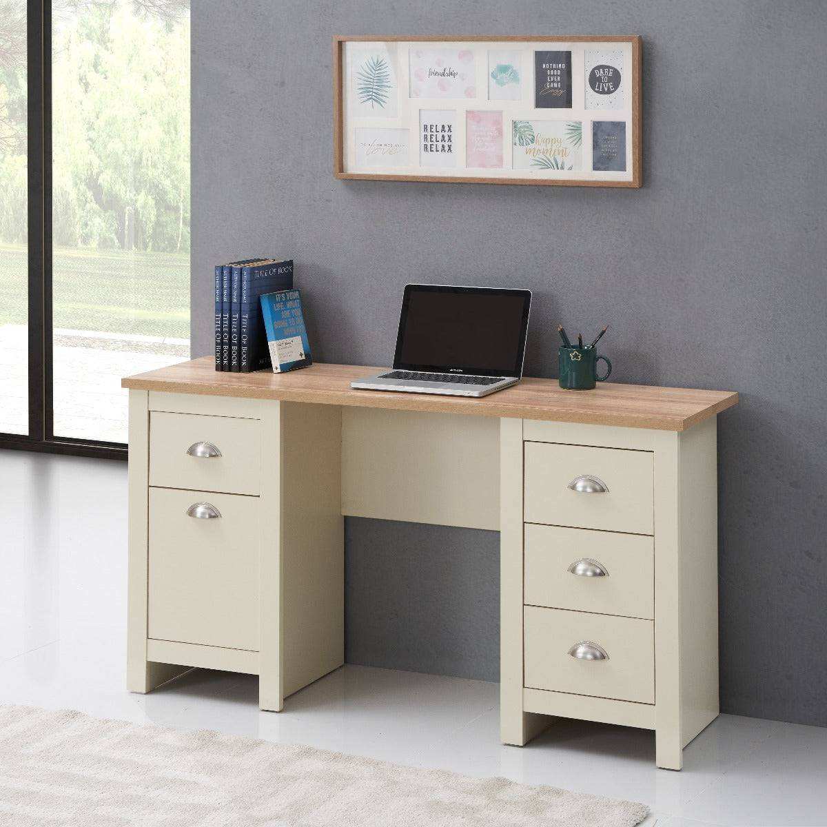 Lisbon laptop desk / large vanity table by TAD – Price Crash Furniture