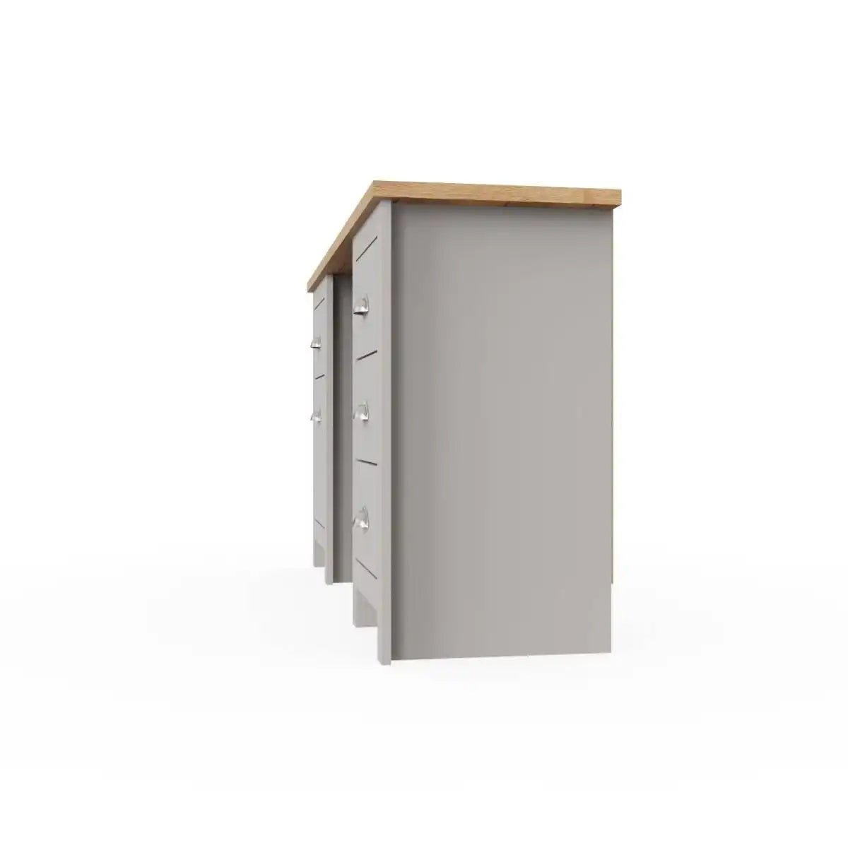 Lisbon laptop desk table in grey & oak by TAD - Price Crash Furniture