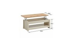 Lisbon Lift Up Coffee Table - Price Crash Furniture