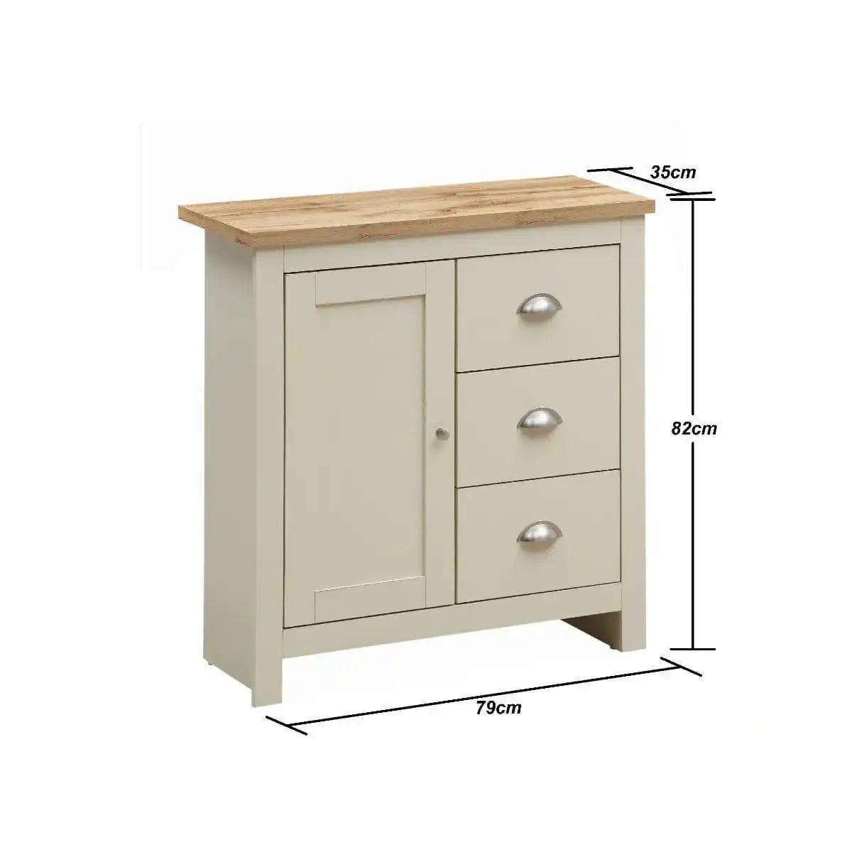Lisbon sideboard with 1 door 3 drawers by TAD - Price Crash Furniture