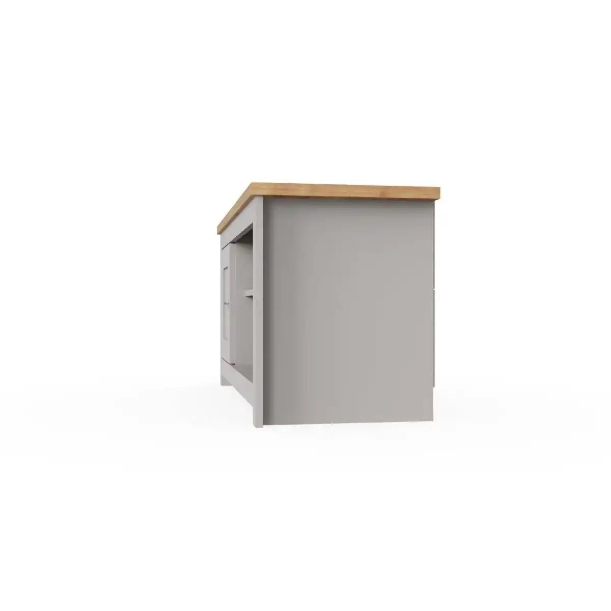Lisbon TV Cabinet with 1 door by TAD in Grey & Oak - Price Crash Furniture