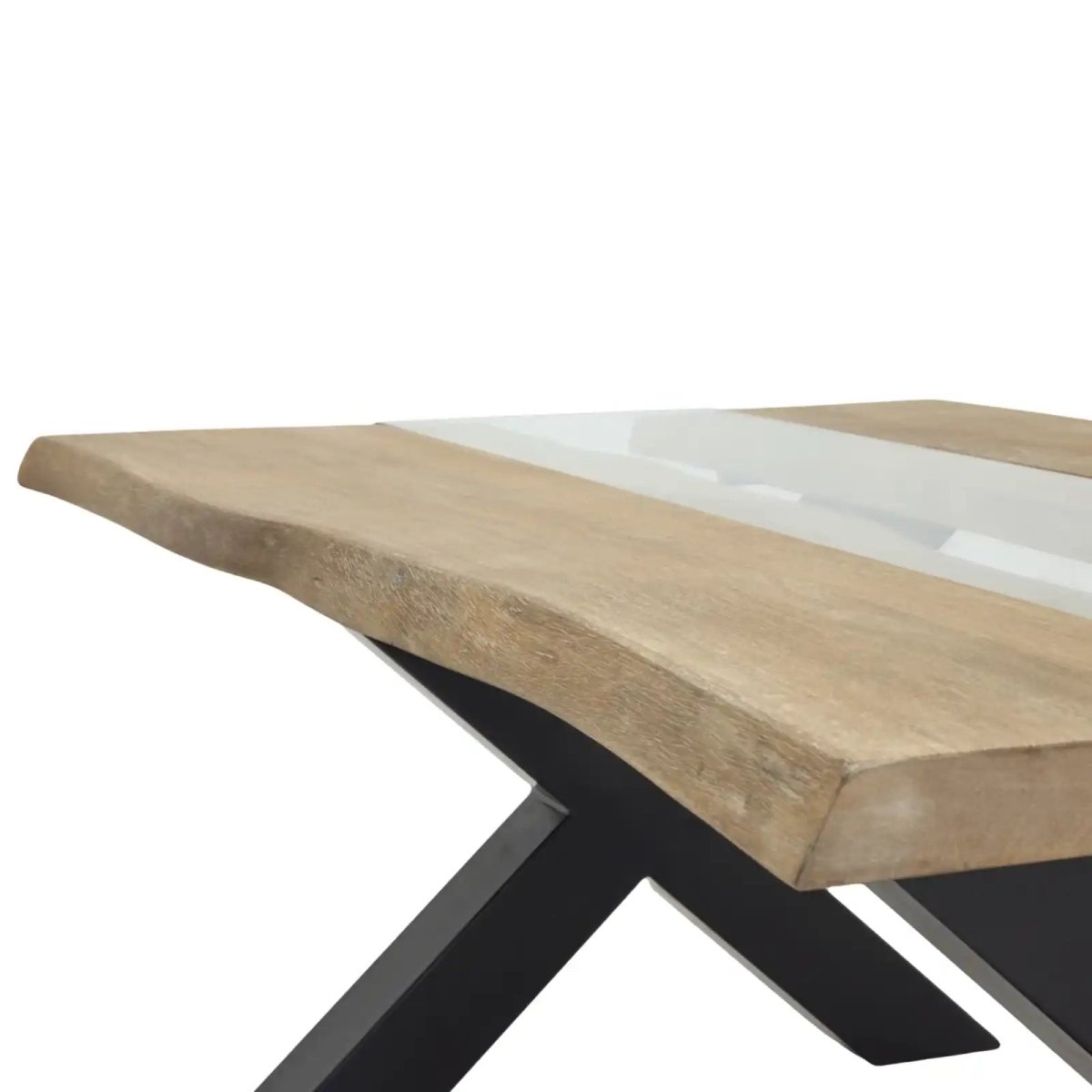Live Edge Collection Light Acacia River Coffee Table - Price Crash Furniture