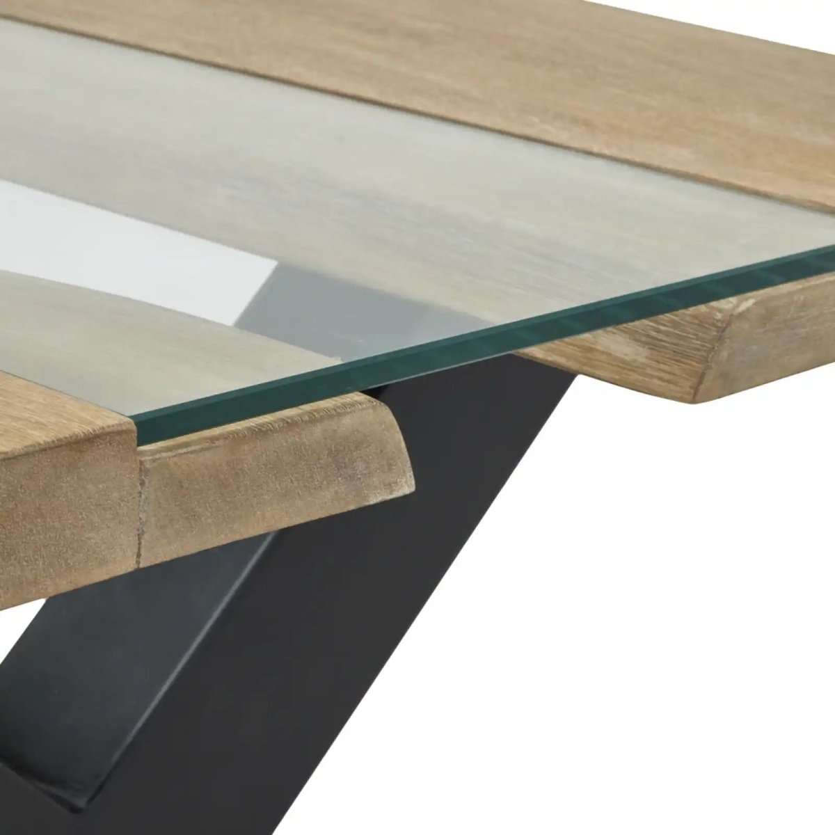 Live Edge Collection Light Acacia River Coffee Table - Price Crash Furniture
