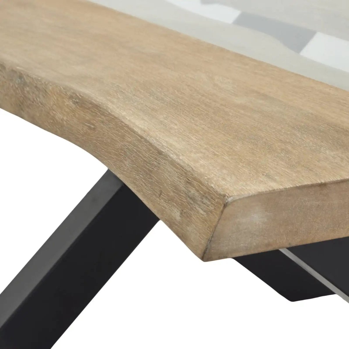 Live Edge Collection Light Acacia River Coffee Table - Price Crash Furniture