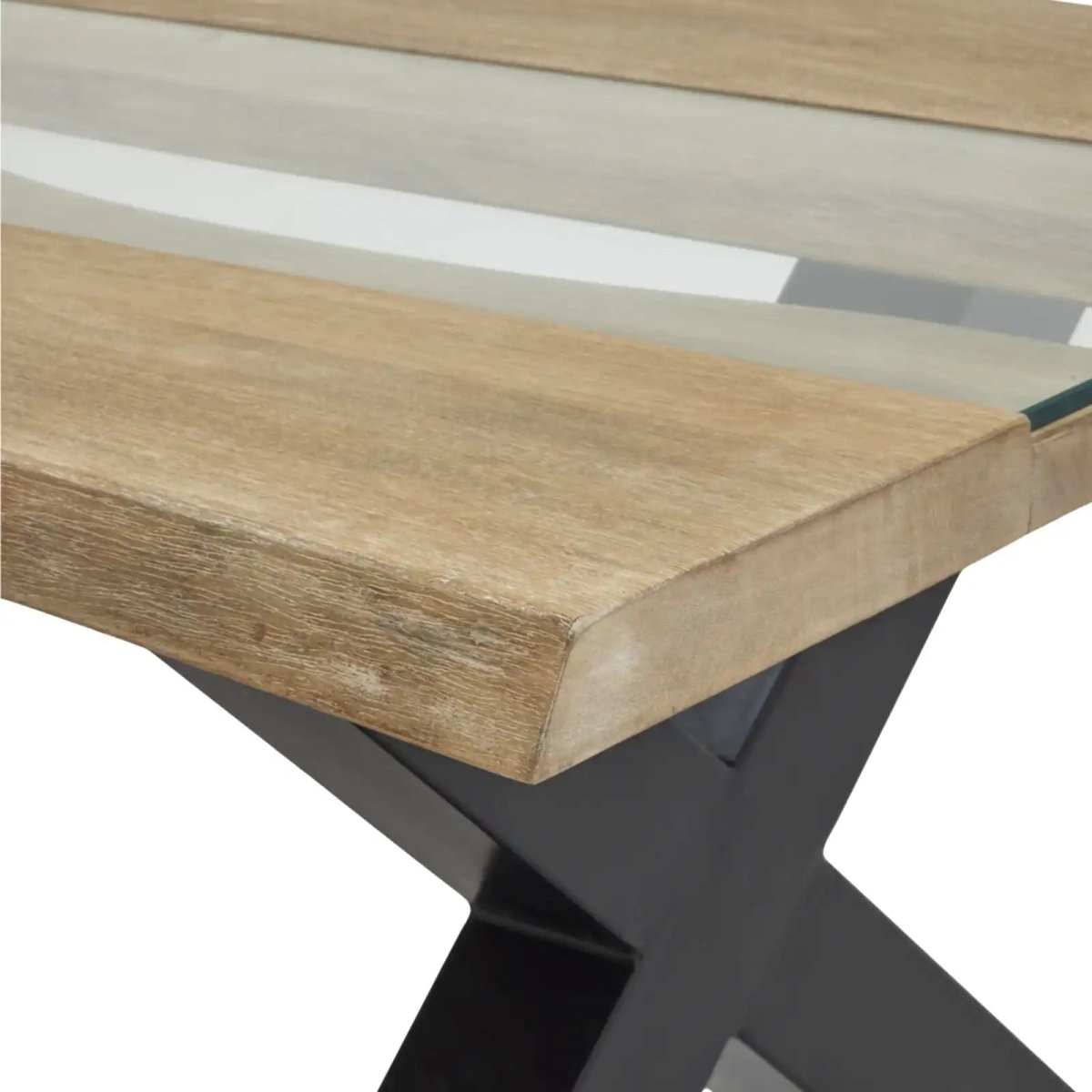 Live Edge Collection Light Acacia River Coffee Table - Price Crash Furniture