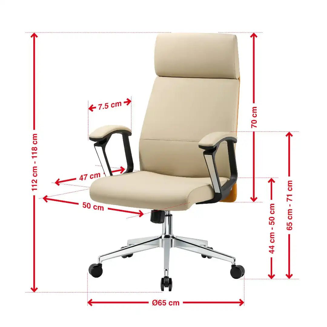 London Executive Office Chair - Cream - Price Crash Furniture