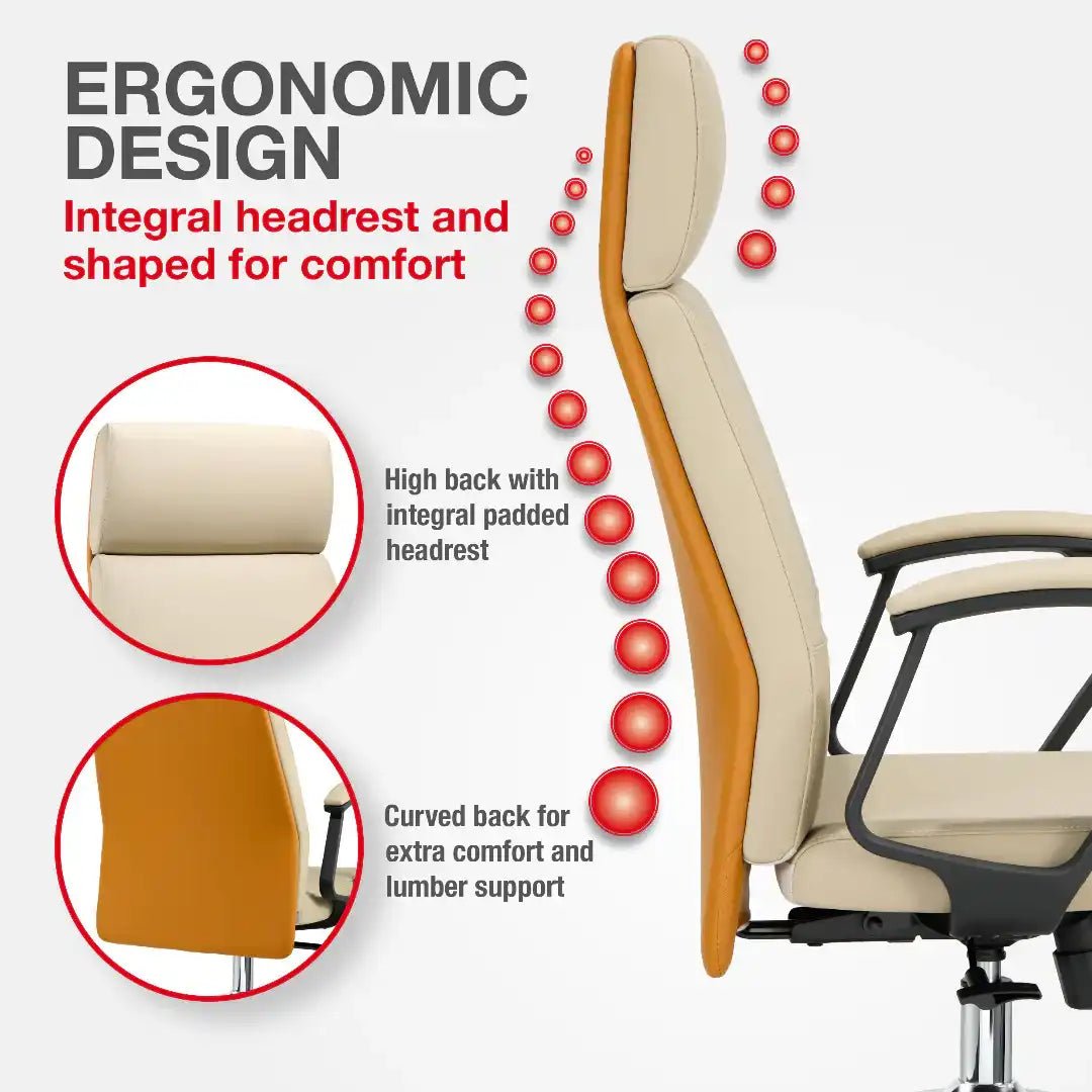 London Executive Office Chair - Cream - Price Crash Furniture
