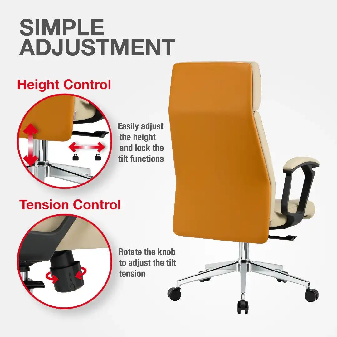 London Executive Office Chair - Cream - Price Crash Furniture