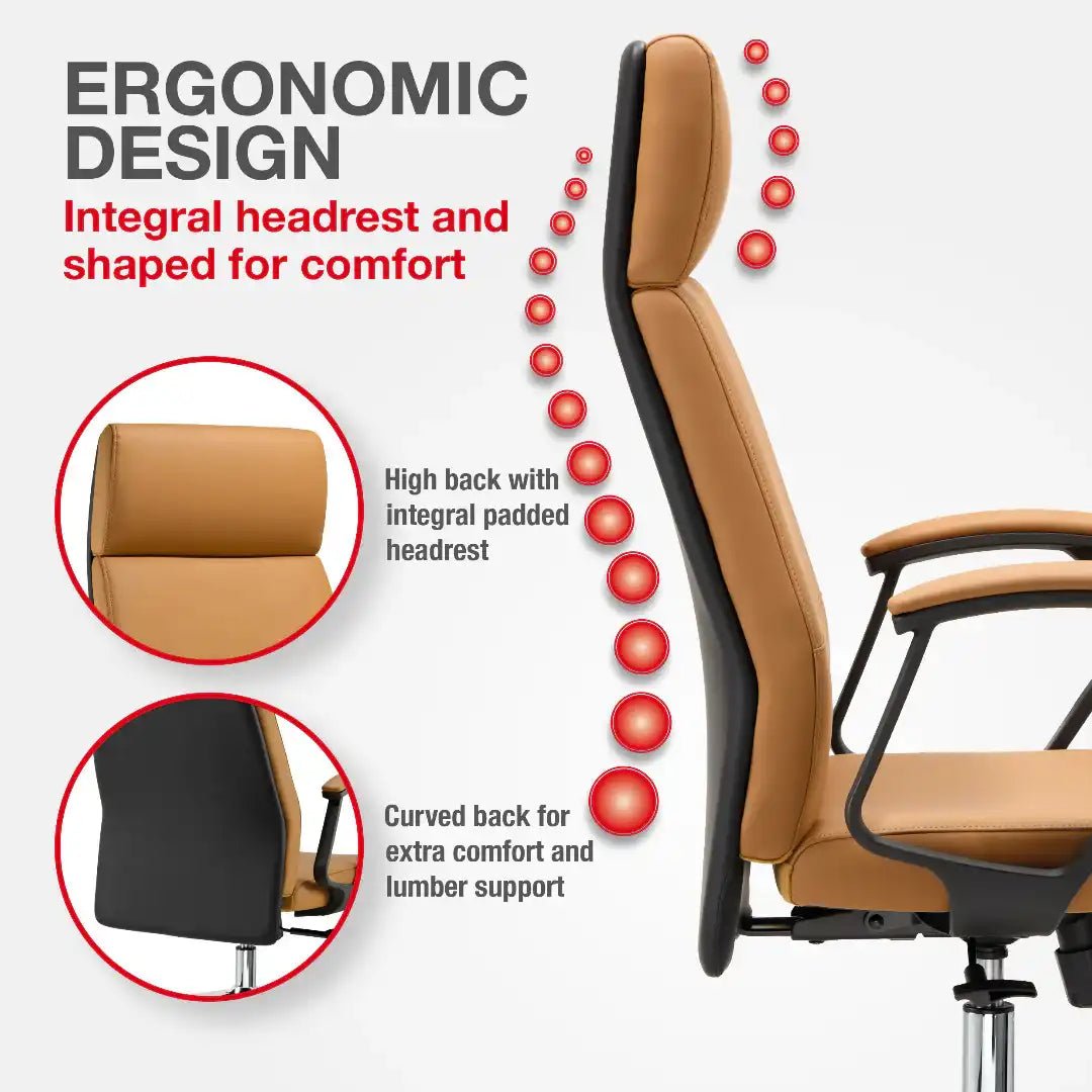 London Executive Office Chair - Tan - Price Crash Furniture