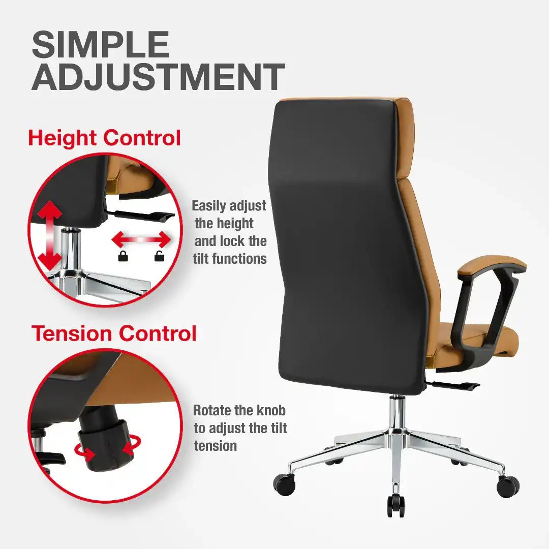 London Executive Office Chair - Tan - Price Crash Furniture