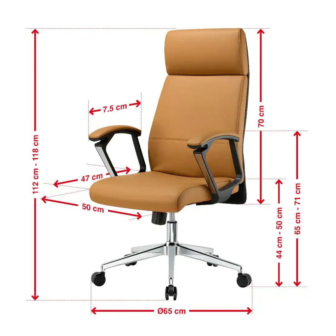 London Executive Office Chair - Tan - Price Crash Furniture