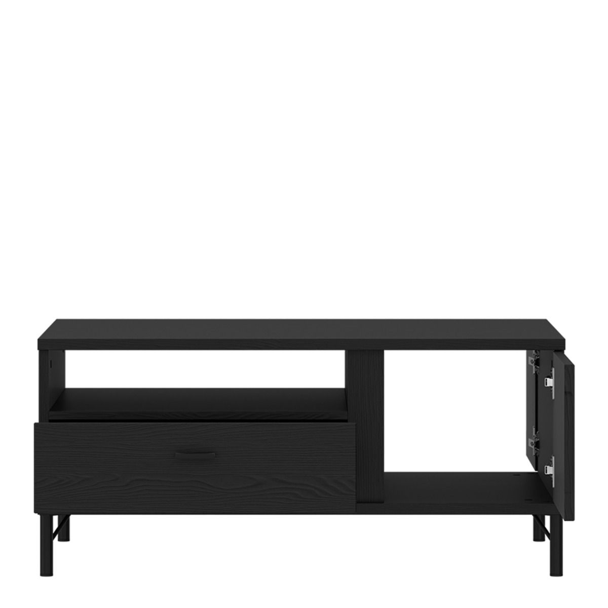 Lusaka Coffee Table 2 Door 1 Drawer In Black Graphite - Price Crash Furniture