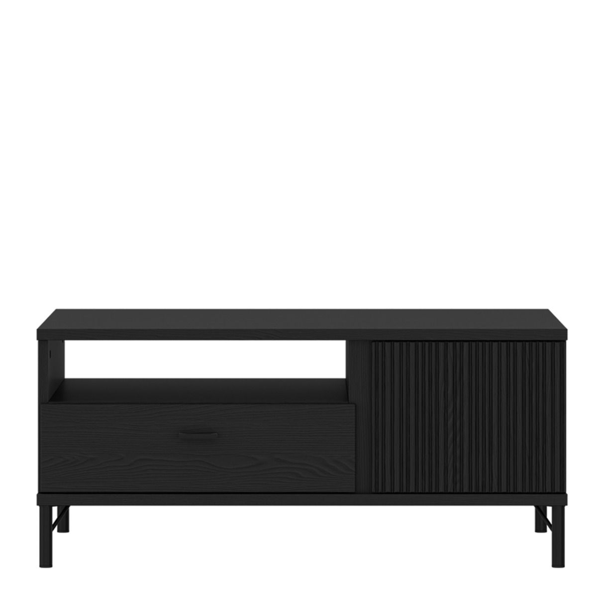 Lusaka Coffee Table 2 Door 1 Drawer In Black Graphite - Price Crash Furniture