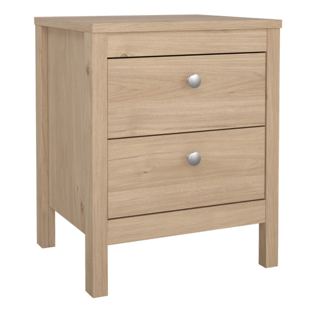 Madrid Bedroom Package 2 Drawer Bedside 5 Drawer Chest 2 Door Wardrobe In Jackson Hickory Oak - Price Crash Furniture
