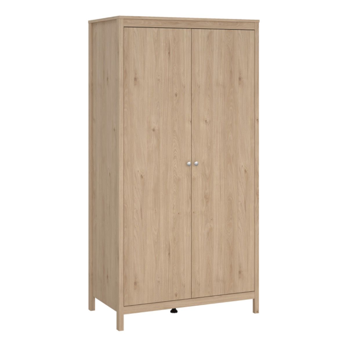 Madrid Bedroom Package 2 Drawer Bedside 5 Drawer Chest 2 Door Wardrobe In Jackson Hickory Oak - Price Crash Furniture