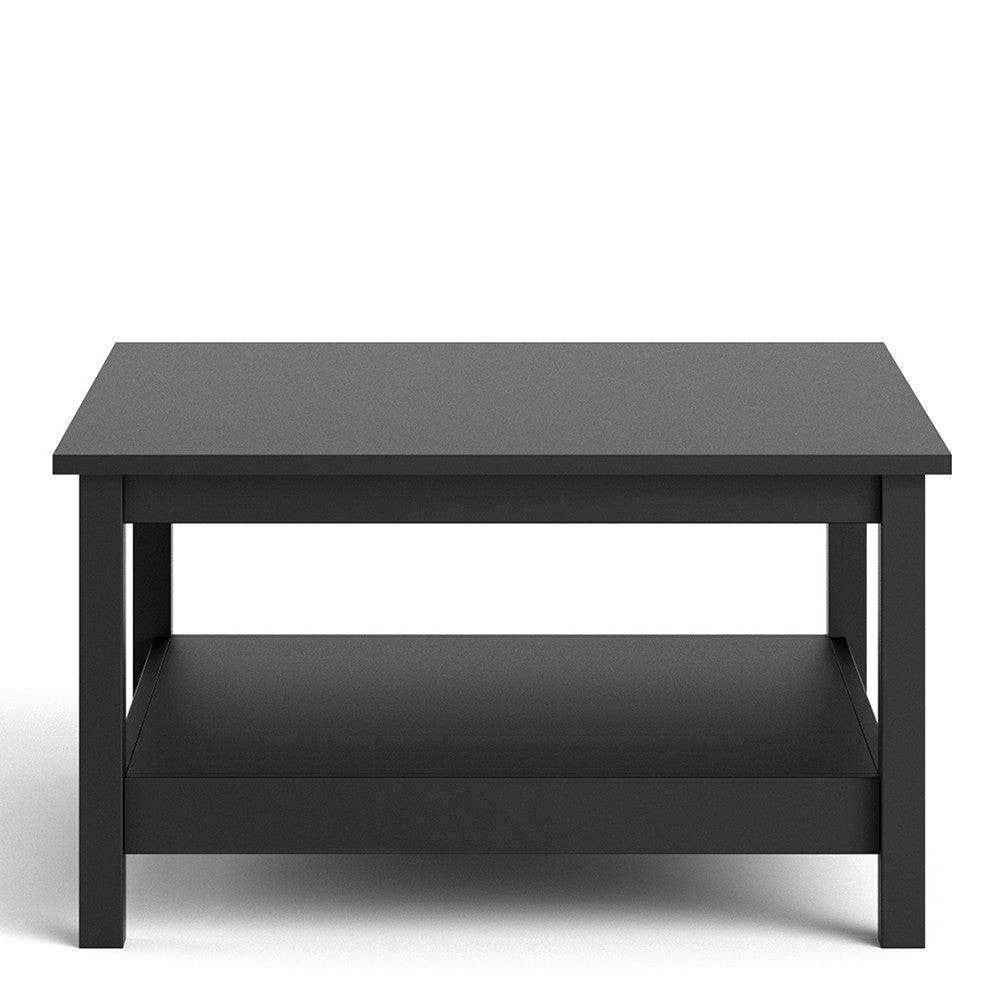 Madrid Coffee Table with Shelf in Matt Black - Price Crash Furniture