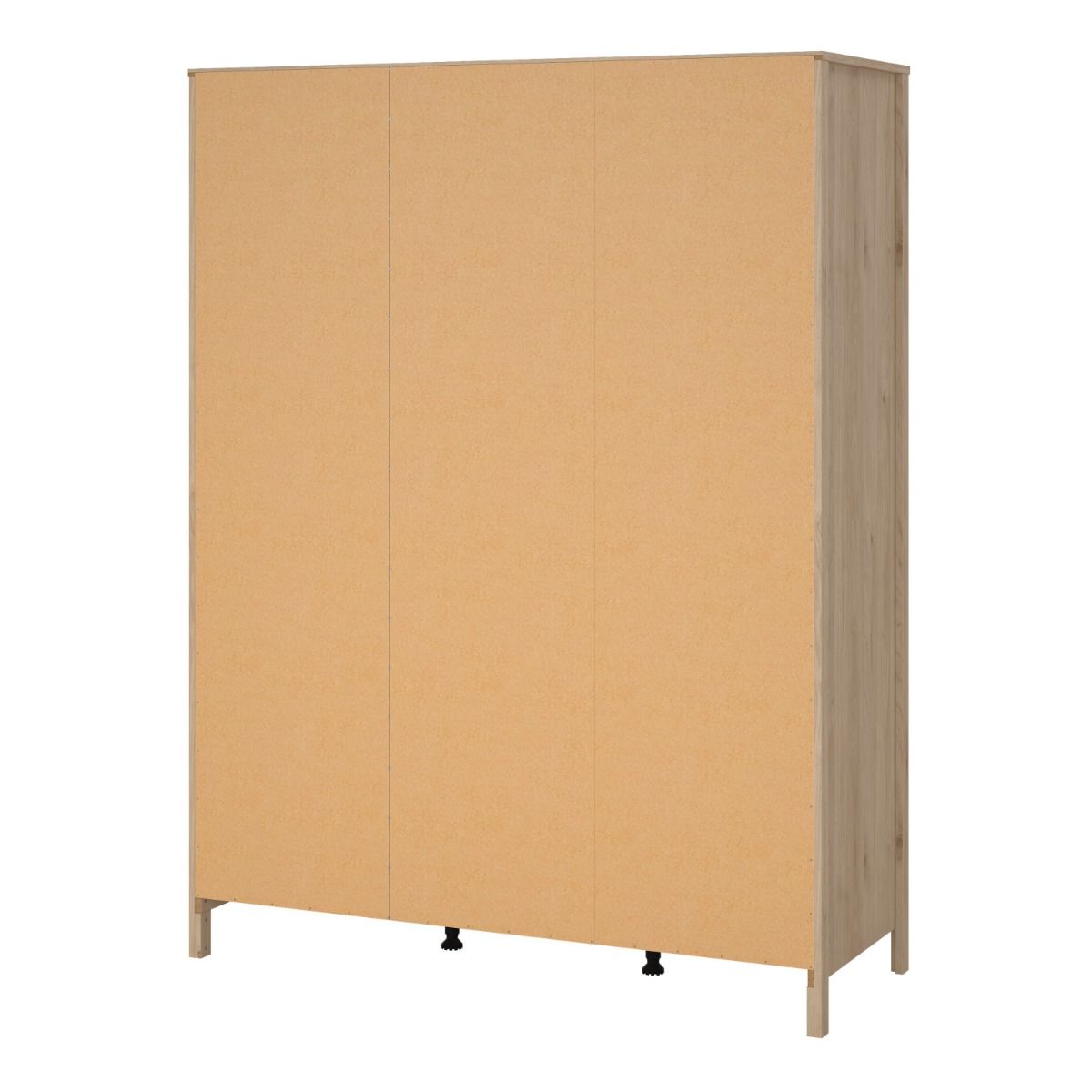 Madrid Large Wardrobe 3 Doors in Jackson Hickory Oak - Price Crash Furniture