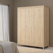 Madrid Large Wardrobe 3 Doors in Jackson Hickory Oak - Price Crash Furniture
