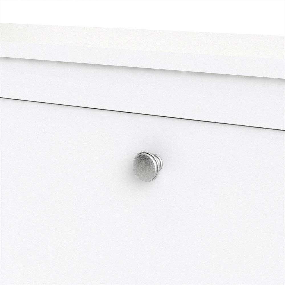 Madrid Shoe Cabinet Cupboard with 4 Storage Compartments in White - Price Crash Furniture