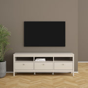 Madrid TV Cabinet with 3 Drawers In Cashmere - Price Crash Furniture