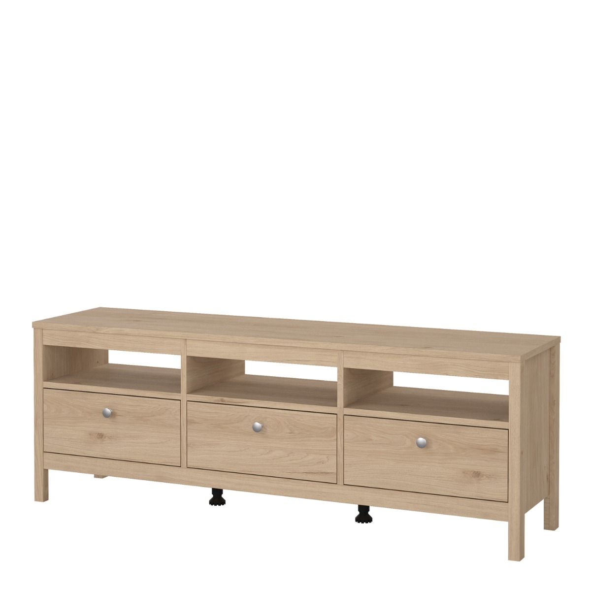 Madrid TV Cabinet with 3 Drawers In Jackson Hickory Oak - Price Crash Furniture