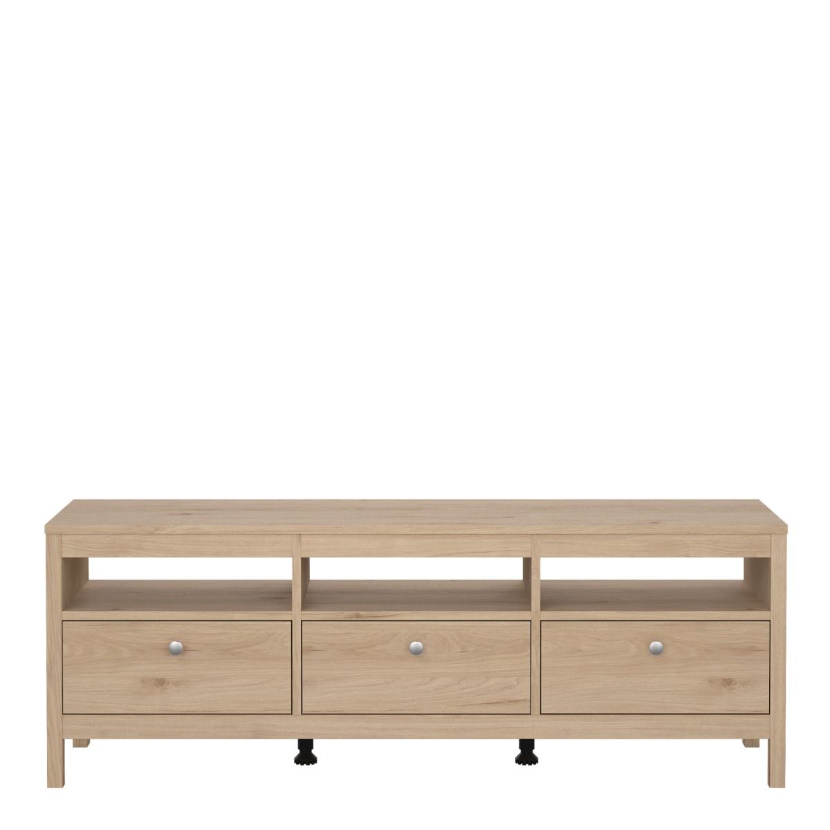Madrid TV Cabinet with 3 Drawers In Jackson Hickory Oak - Price Crash Furniture