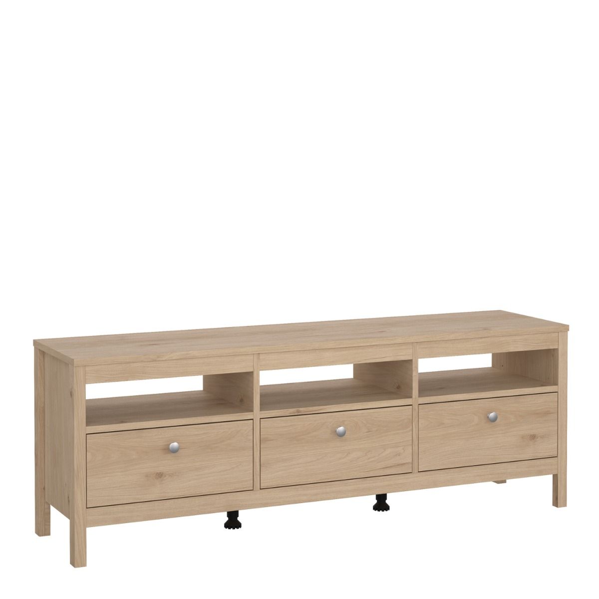 Madrid TV Cabinet with 3 Drawers In Jackson Hickory Oak - Price Crash Furniture