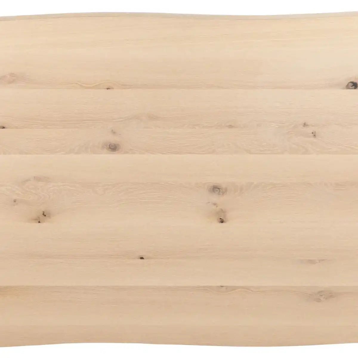 Malika Large 8 Seat Dining Table In White Oak & Black - Price Crash Furniture
