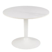 Malta Ceramic Round Coffee Table In White 60x45cm - Price Crash Furniture