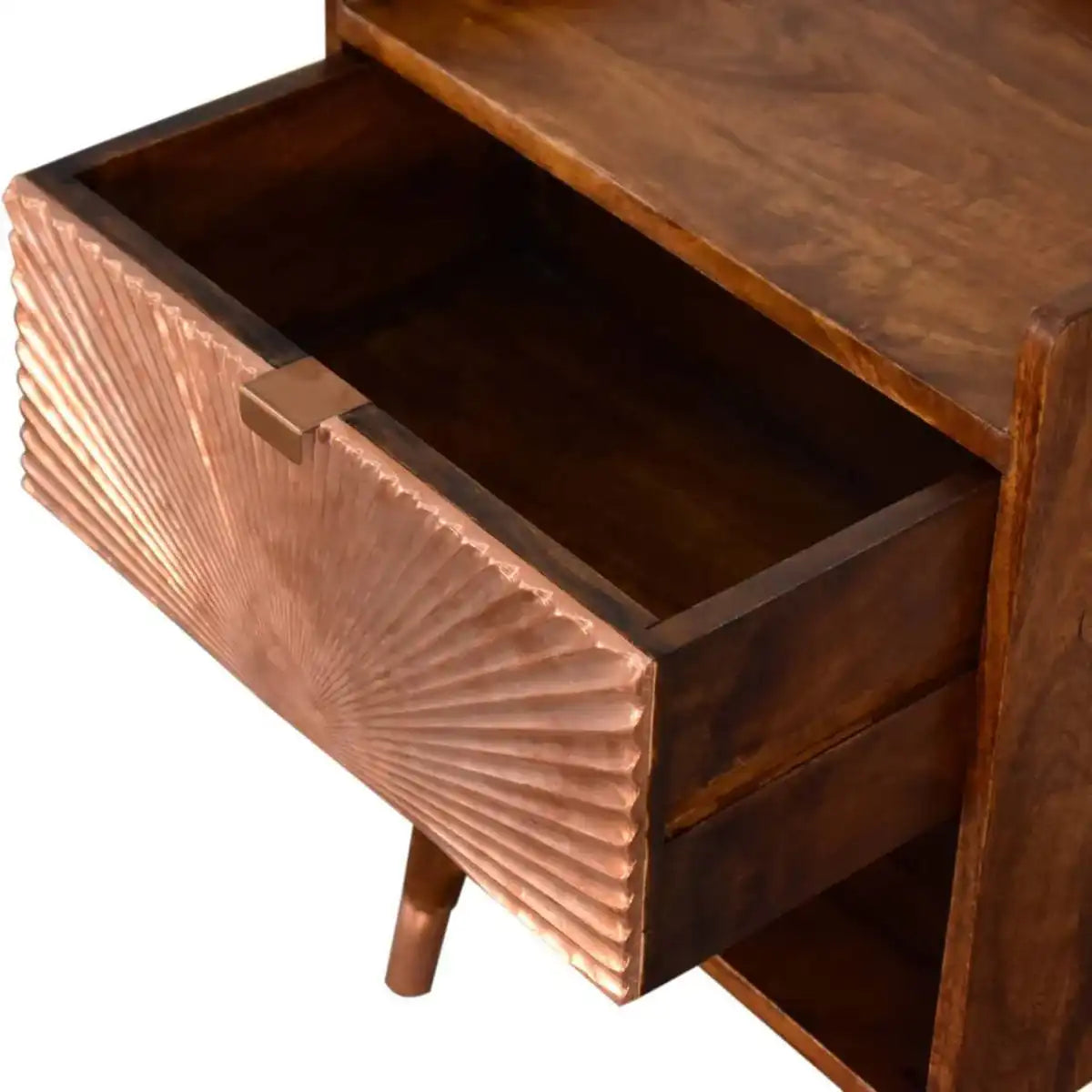 Manila Copper 1 Drawer Bedside - Price Crash Furniture