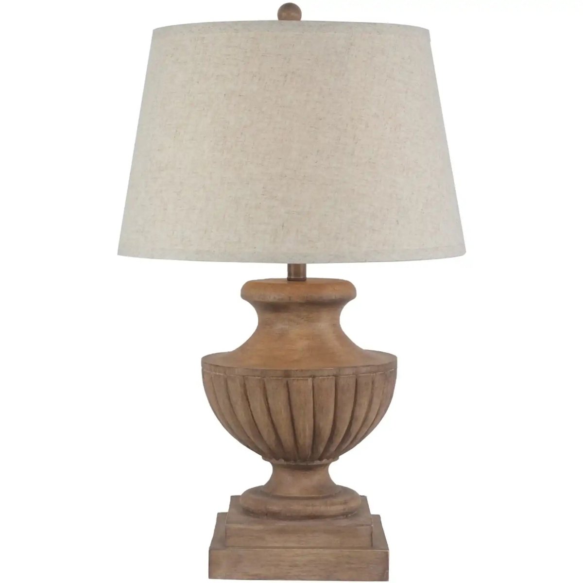 Marbelle Table Lamp With Edged Linen Shade - Price Crash Furniture