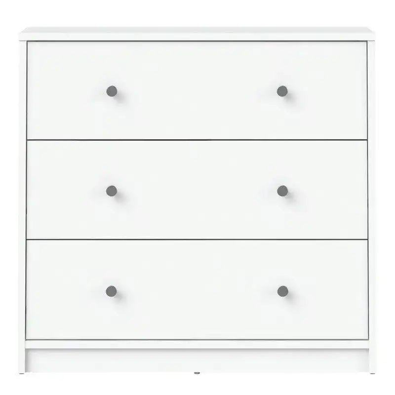 May 3 Drawer Chest of Drawers in Grey - Price Crash Furniture