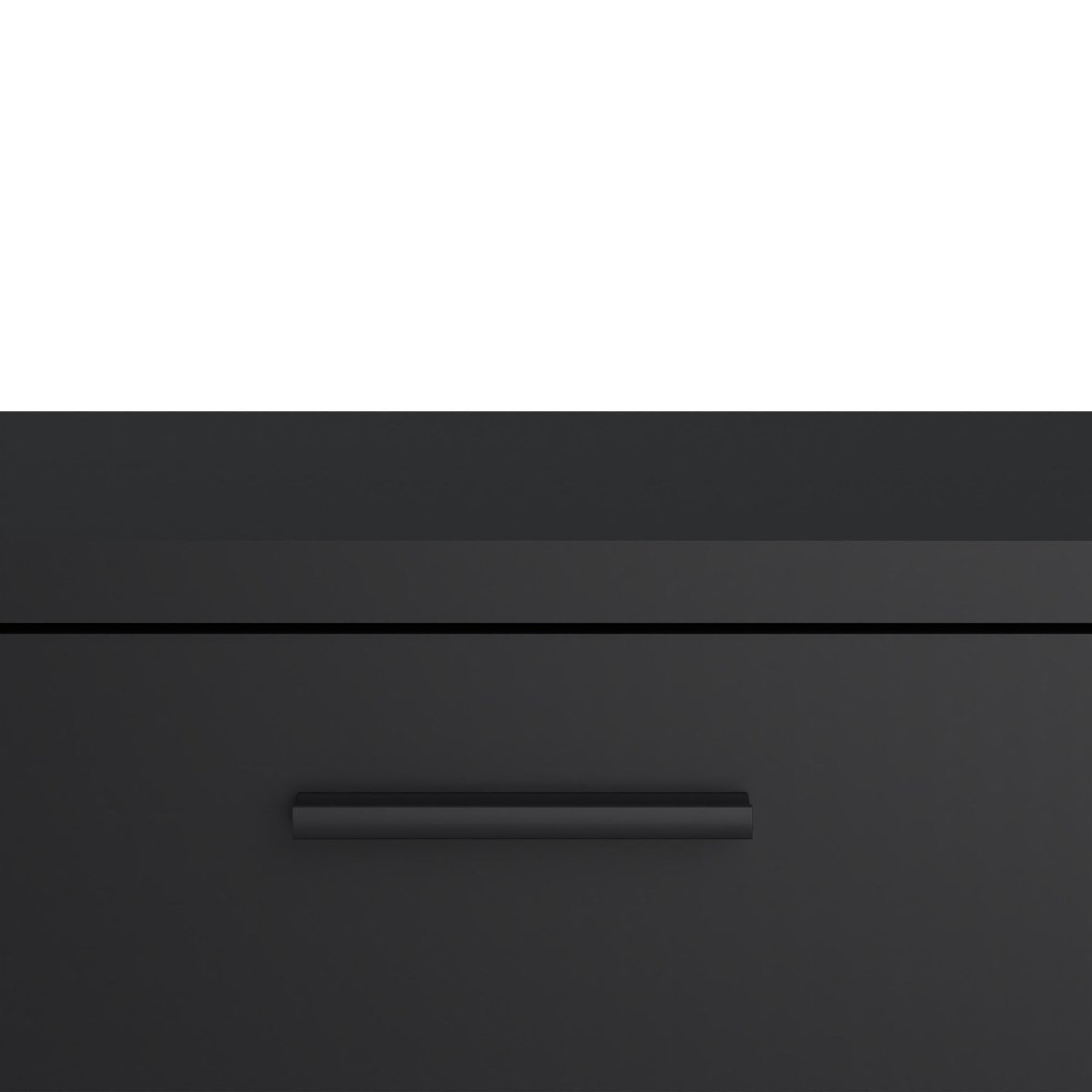 Media TV Cabinet with 2 Doors And 1 Drawer In Black - Price Crash Furniture