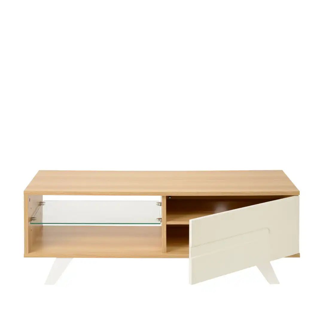 Miami Modern - style TV cabinet in Oak, 1050 mm - Price Crash Furniture