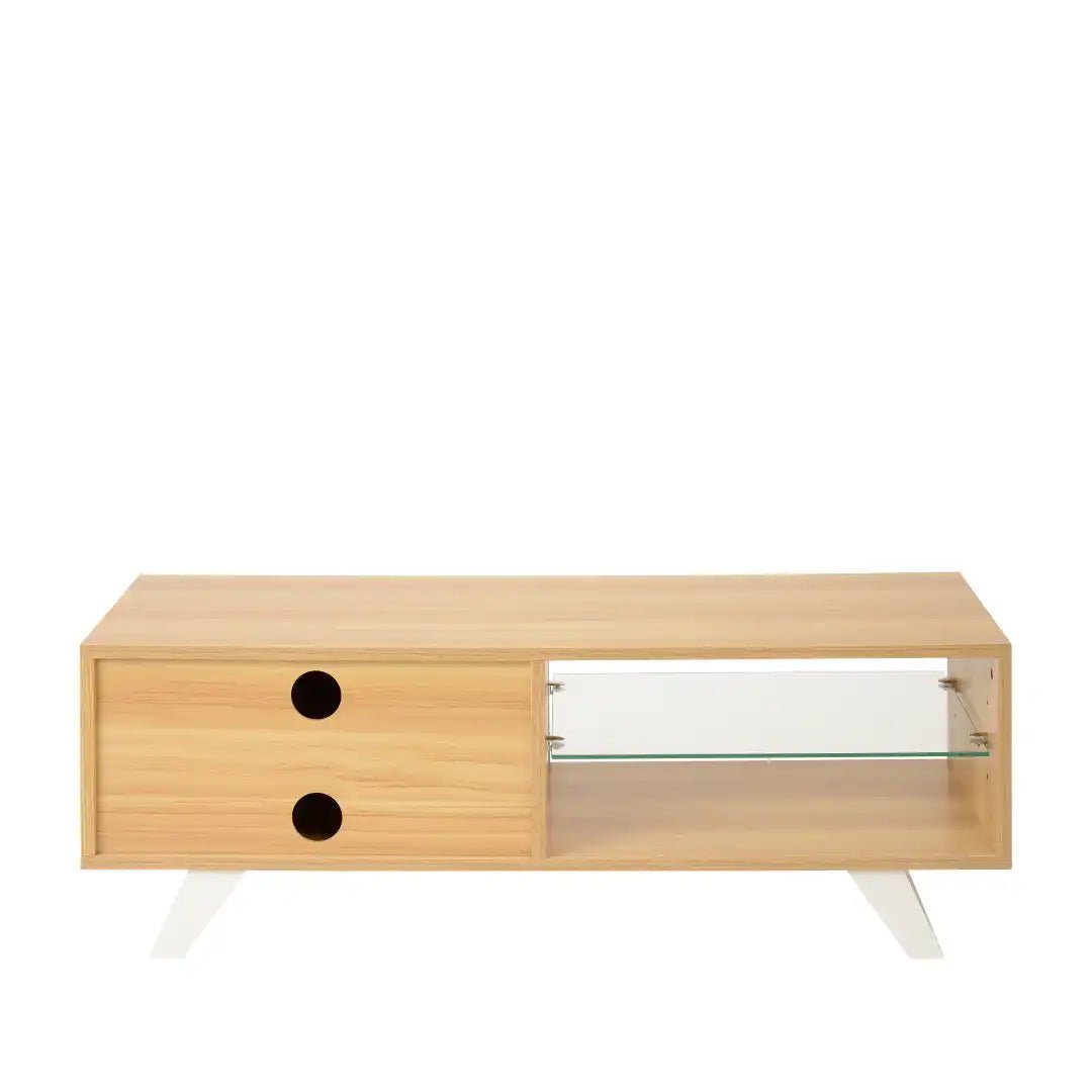 Miami Modern - style TV cabinet in Oak, 1050 mm - Price Crash Furniture