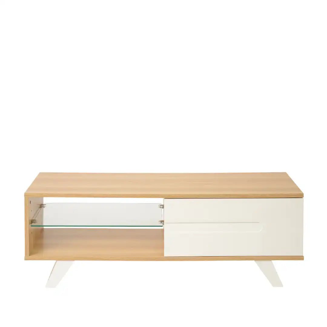 Miami Modern - style TV cabinet in Oak, 1050 mm - Price Crash Furniture