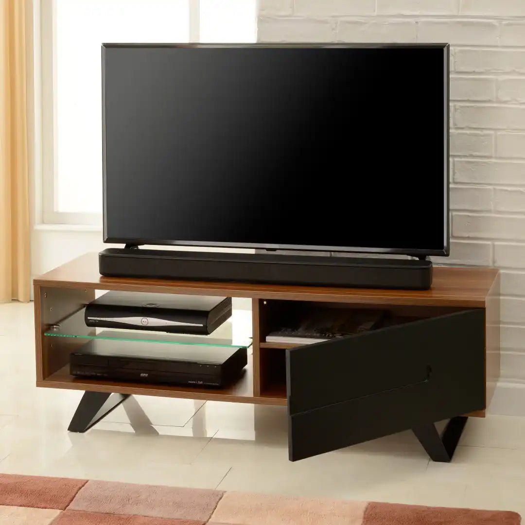 Miami Modern - style TV cabinet in Walnut, 1200 mm - Price Crash Furniture