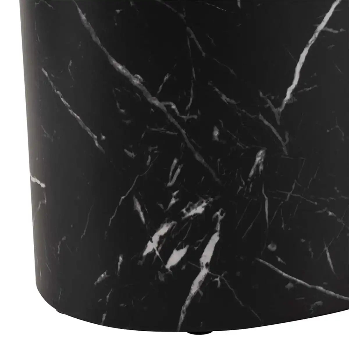 Mice Oval Coffee Table Set In Black Marble Finish - Price Crash Furniture