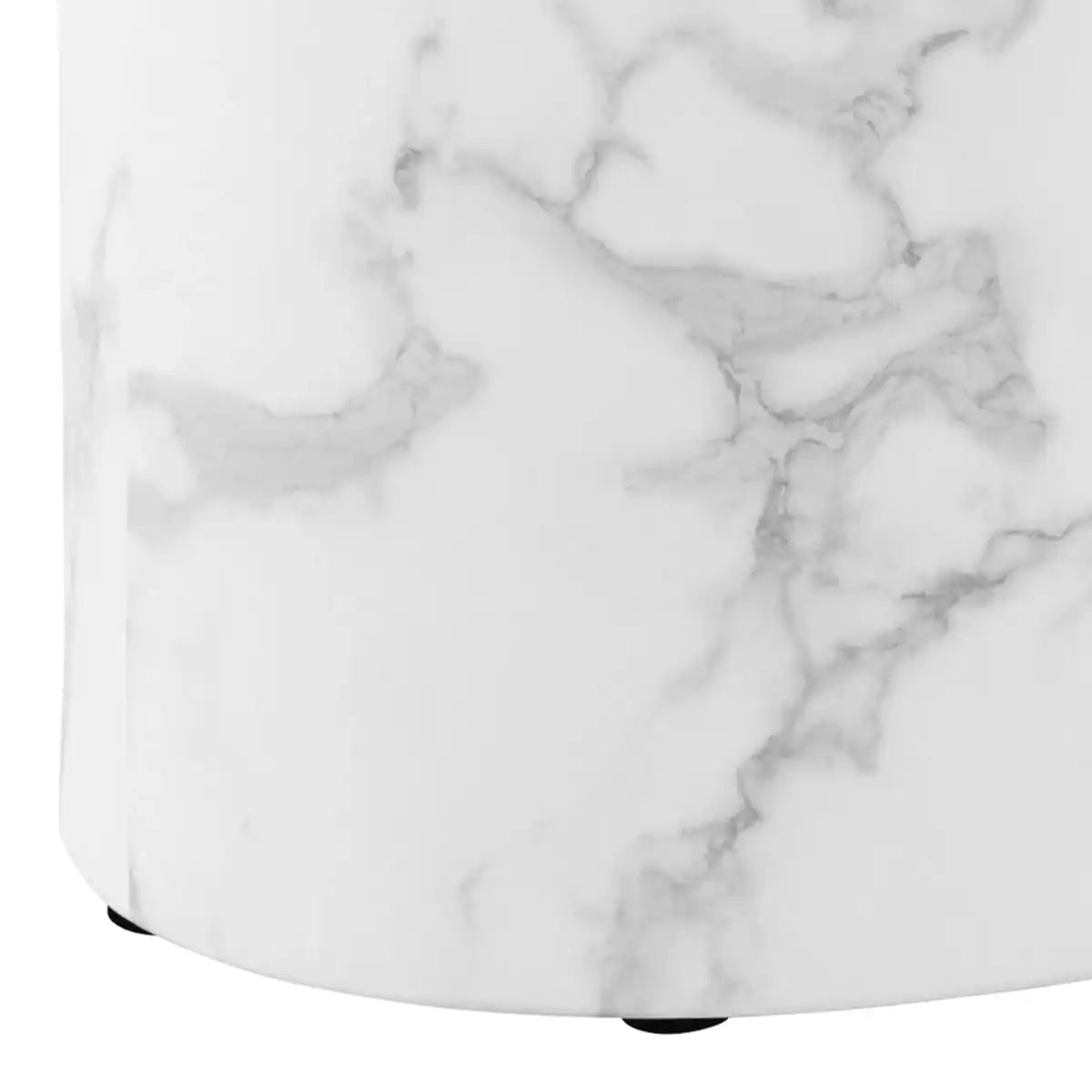 Mice Oval Coffee Table Set In White Marble Finish - Price Crash Furniture