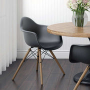 Mid - Century Modern Single Moulded Armchair in Black by Dorel - Price Crash Furniture