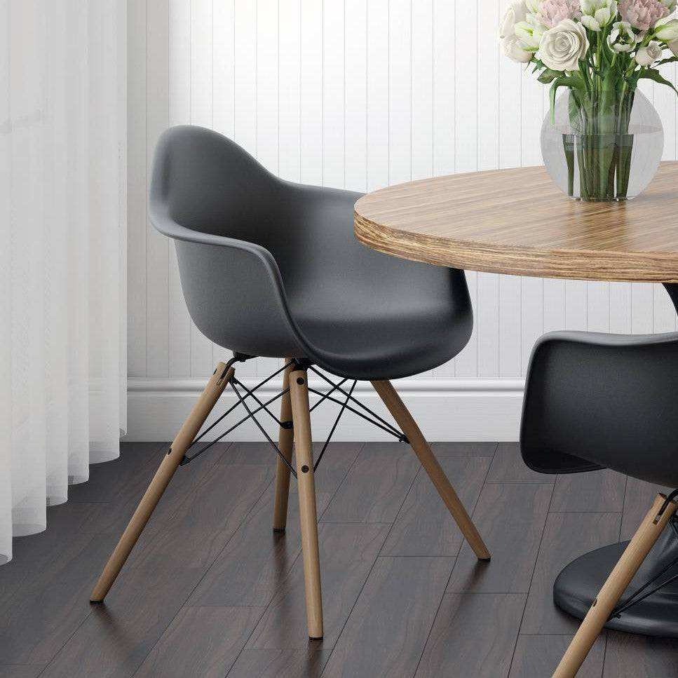 Mid - Century Modern Single Moulded Armchair in Black by Dorel - Price Crash Furniture