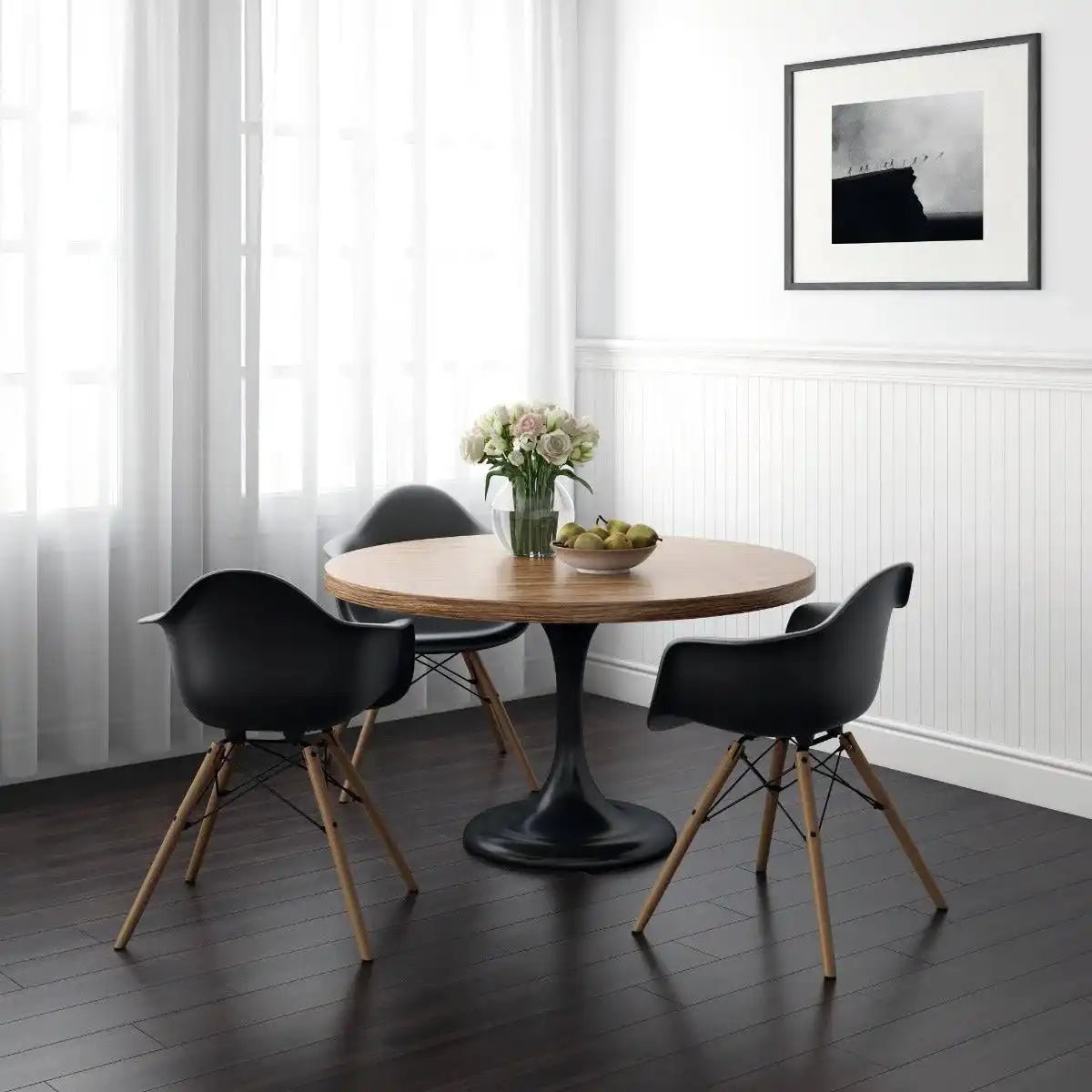 Mid - Century Modern Single Moulded Armchair in Black by Dorel - Price Crash Furniture