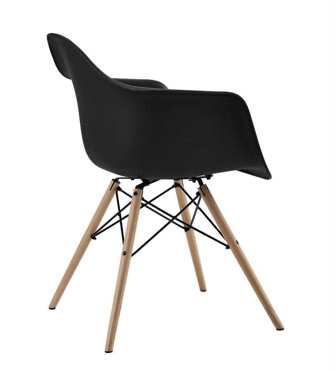 Mid - Century Modern Single Moulded Armchair in Black by Dorel - Price Crash Furniture
