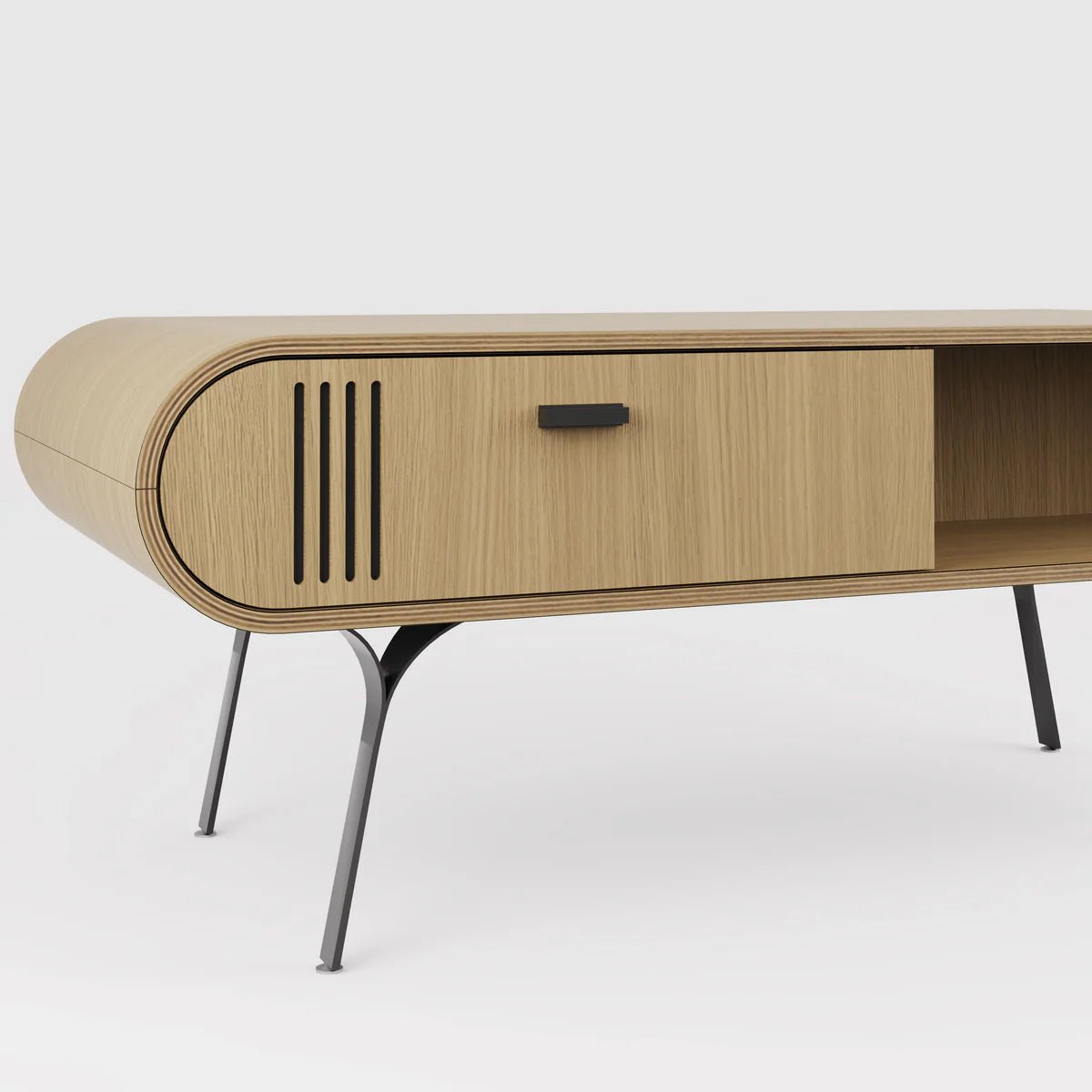 Milano Oak Coffee Table with Storage by Jual Furnishings - Price Crash Furniture