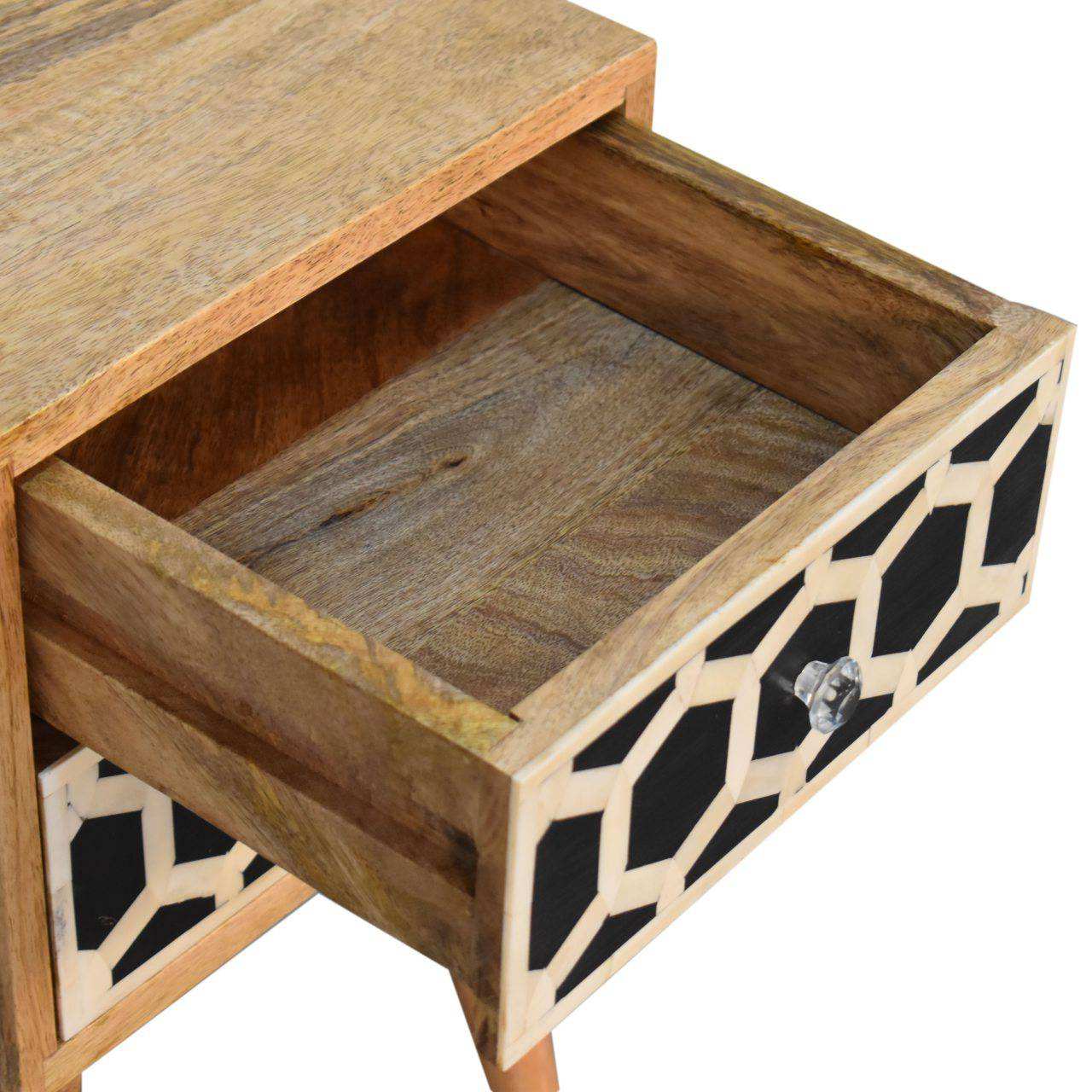 Mini Bone Inlay 2 Drawer Bedside by Artisan Furniture - Price Crash Furniture